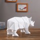 Statue Rhinocéros Blanc 32cm