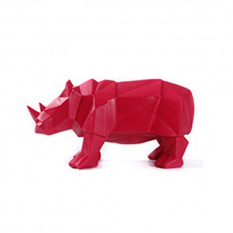 Statue Rhinocéros Rouge 32cm