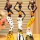 Statues Femmes Africaines Porteuses d'eau (lot de 3) 25cm