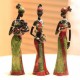 Statues 3 Femmes Africaines et un bébé (lot de 3) 20cm