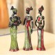 Statues 3 Femmes Africaines et un bébé (lot de 3) 20cm